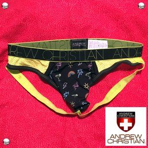 Andrew Christian Neon Paradise Brief Jock #91412 Size LARGE 🩲